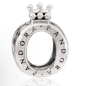 Authentic Pandora Silver Crown O Charm